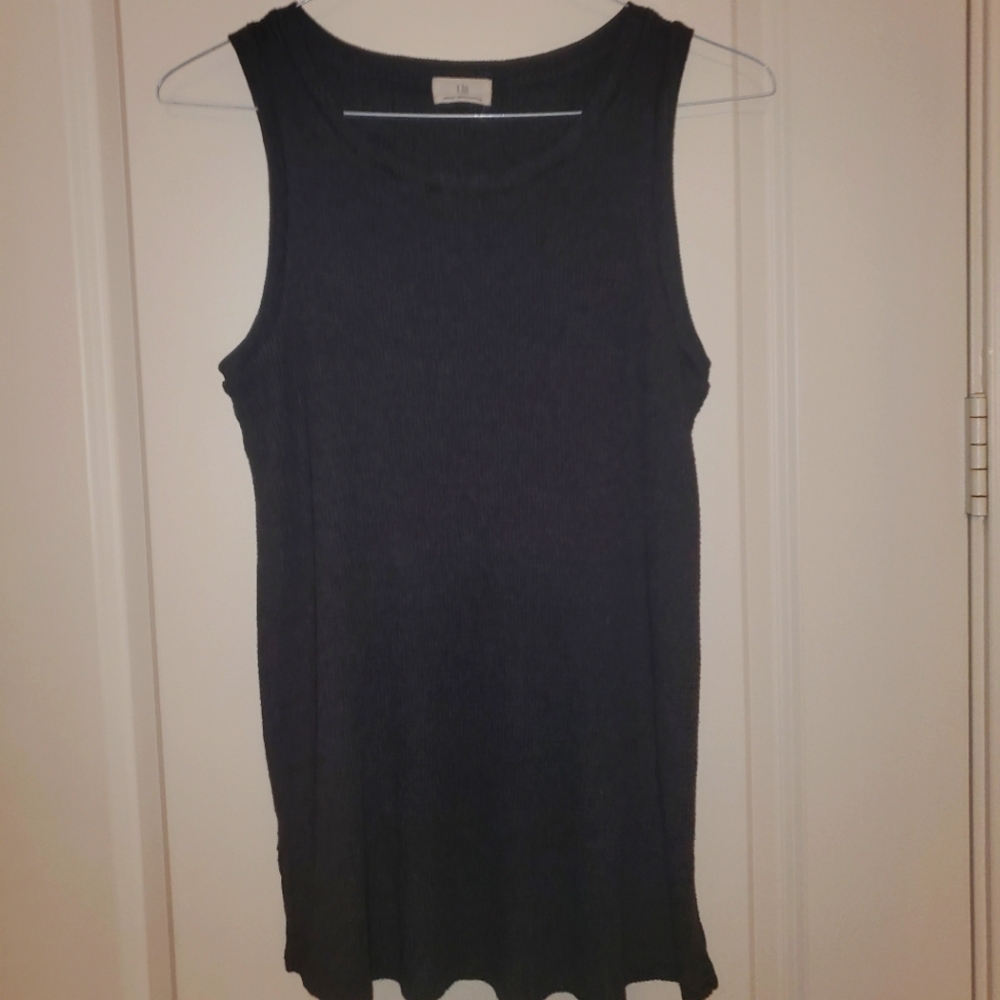 Women's T. La, S, Black Sleeveless Waffle Knit Tank, Anthropologie